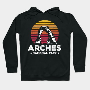 Retro Arches National Park Delicate Arch Utah Gift Hoodie